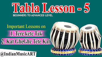 Learn Tabla Lesson - 5 | Practice based on Tere Kete Tak, Kat GheGhe Tete Kat