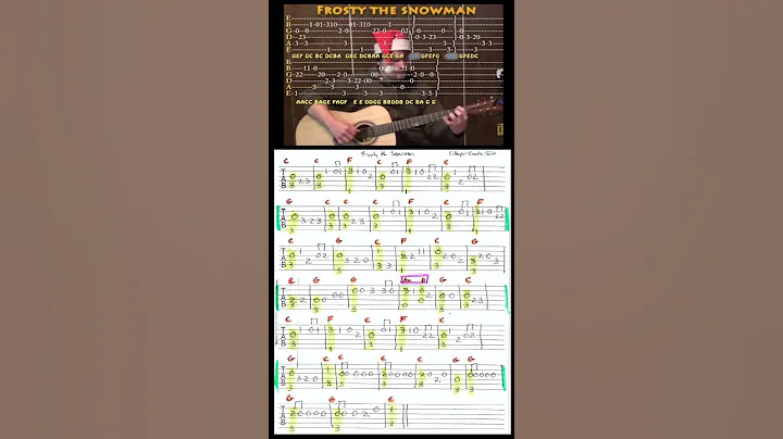 Frosty the Snowman (Christmas) Solo Guitar Cover L...