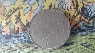 Coin Républic Fédérale 1 Deutsche Mark 1973 J  Germany Coin Value