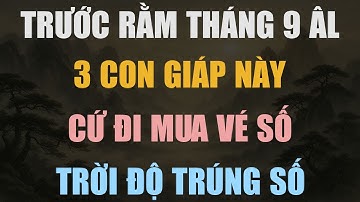 TRƯỚC RẰM THÁNG 9 ÂM LỊCH, 3 CON GIÁP NÀY, CỨ ĐI MUA VÉ SỐ, TRỜI ĐỘ TRÚNG SỐ - Lời Phật dạy