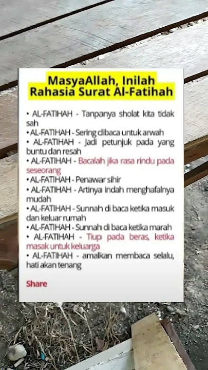 Rahasia surat Al Fathihah #trending #fyp