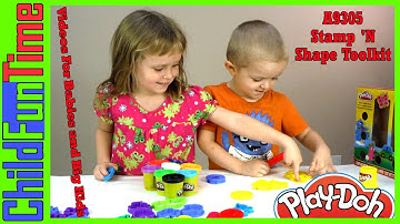 Videos For Babies | Play Doh Stamp N Shape Toolkit Playset - Hasbro Playdoh Toys Molds Colors