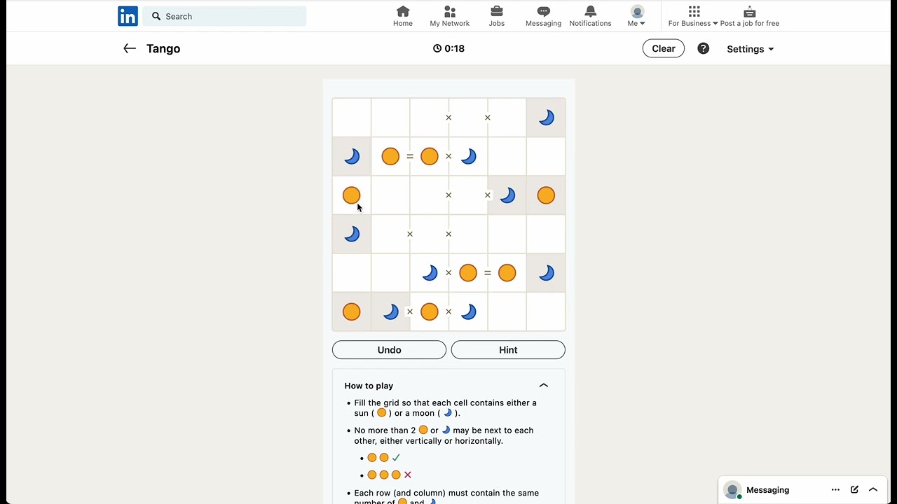 LinkedIn Tango #19 | 26th Oct, 2024