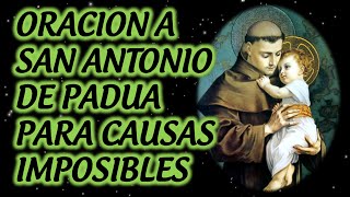 ORACION A SAN ANTONIO DE PADUA PARA CAUSAS IMPOSIBLES