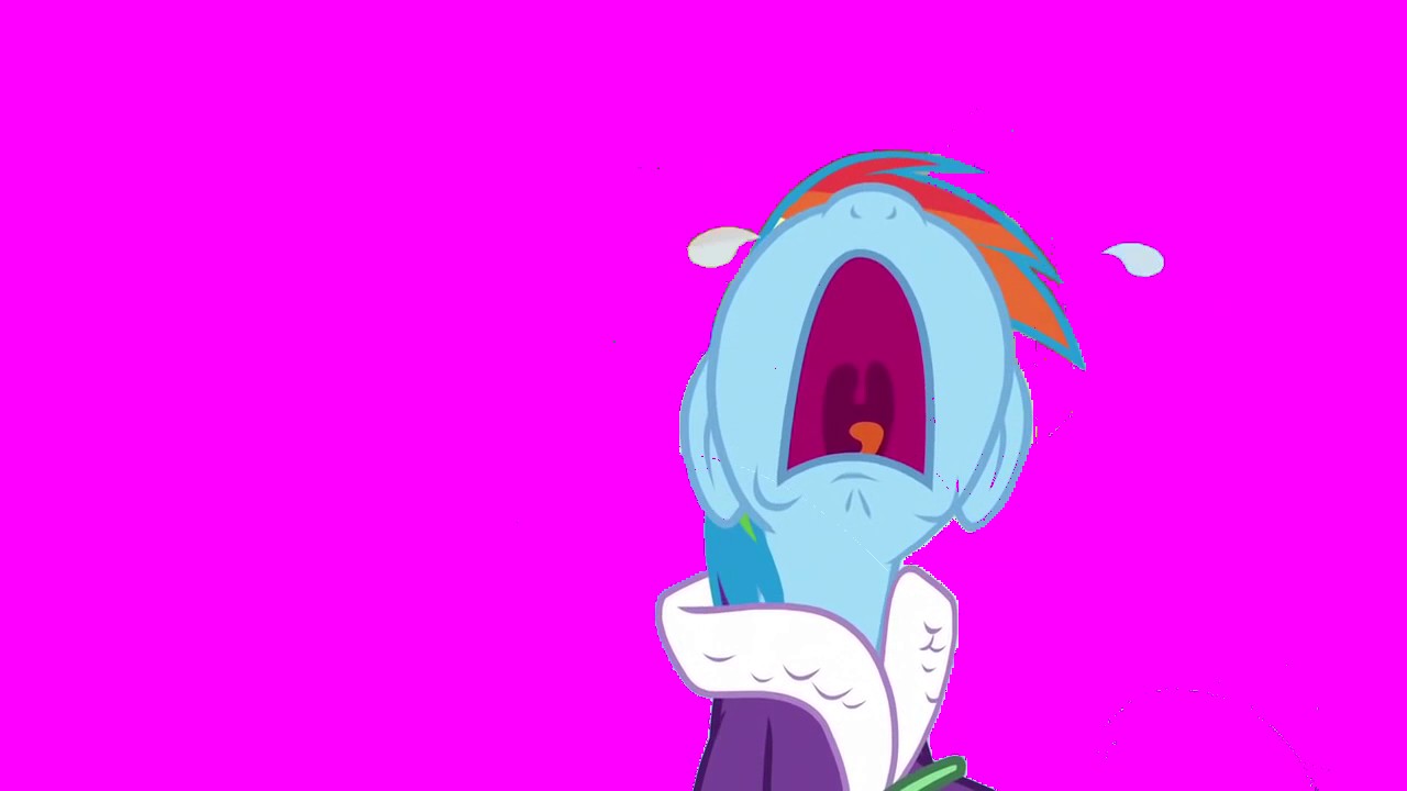 Rainbow Dash Crying Scene 1- My Little Pony - Green Screen