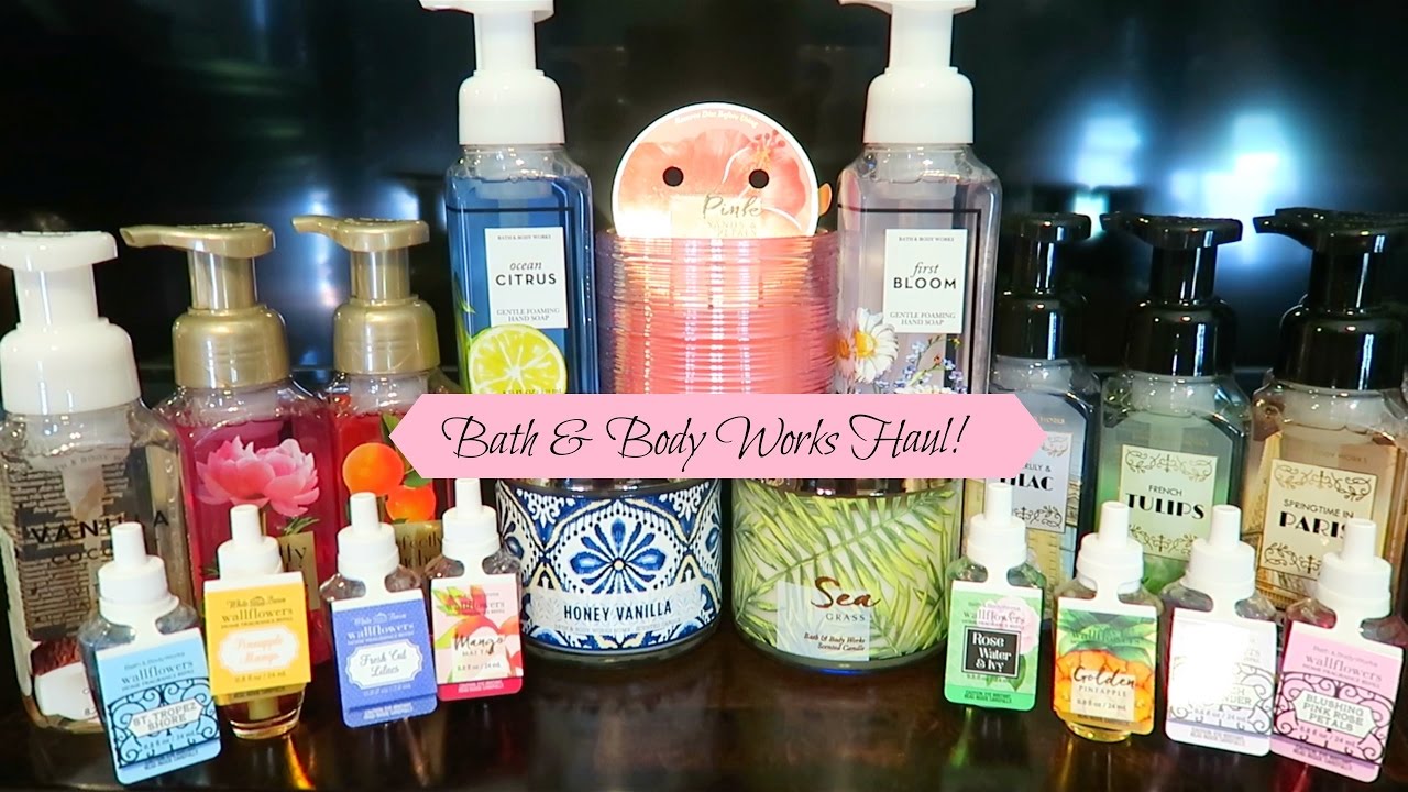 bath body works candle hand soap wallflower haul spring summer bath and body works summer collection