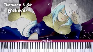 Tensei shitara Slime Datta Ken Season 3 Ed - Believer (Piano Tutorial & Sheet Music)