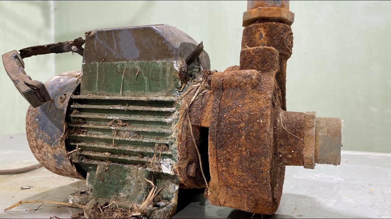 Restoration Water Pumps Electric Old Rusty Restore Water Pum motor