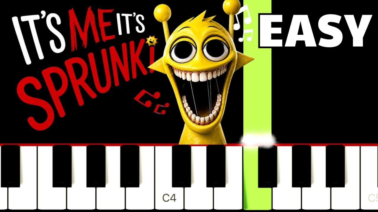Hey, It's Me, It's Sprunki - EASY Piano Tutorial - YouTube