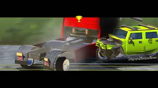 Car Crash Simulator Royale | Career Level 4! CRUSHING AI in a powerful SEMI TRUCK (DAF XF95)!!! screenshot 1