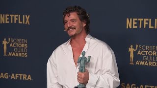 Pedro Pascal, SAG Award winner for Male Actor in a Drama Series, praises friend Colman Domingo