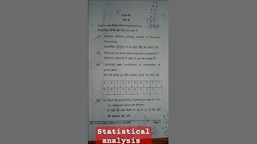 #lnmu #MCOM Pyq CC-2 Statistical analysis