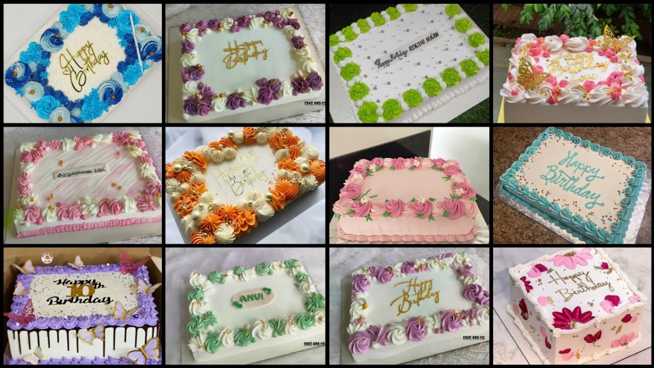 Simple 50+ Sheet Cakes for Beginners | Simple Square/Rectangle Shape Cake Design 