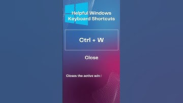 Windows Keyboard Shortcuts  Ctrl +W
