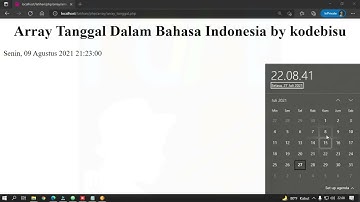 Array Format Tanggal Dalam Bahasa Indonesia di PHP
