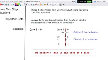 5.2 Combining Like Terms and 2 step equations