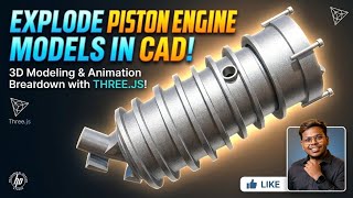 Interactive 3D Mechanical Design Showcase. 🛠️.#CADDesign #PistonEngine #3DArtist  #TechWithSumanta.
