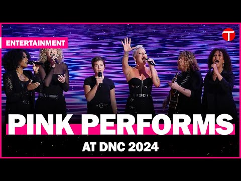 Pink brings emotional performance to DNC 2024