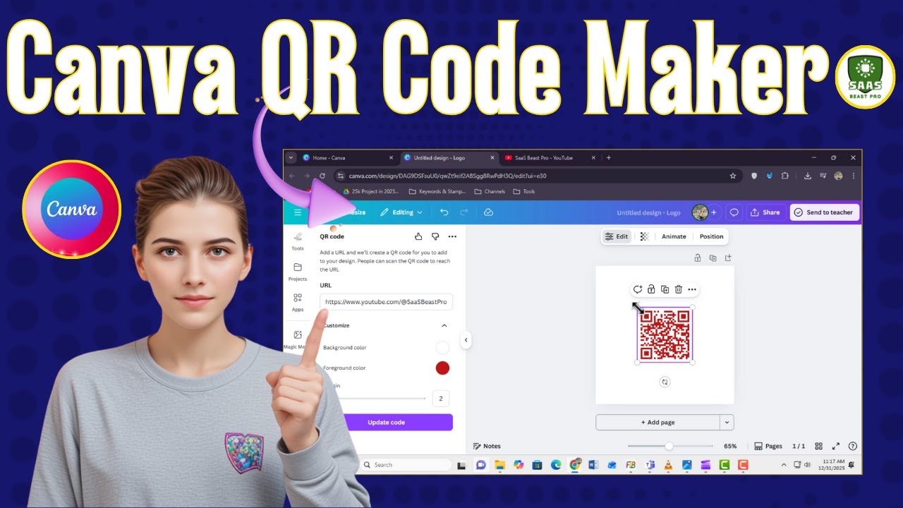 Как создать QR-код в Canva | Быстрый и простой урок (2026)