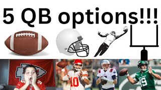 Backup Quarterback options!!!