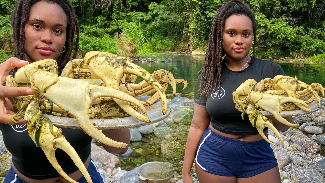 GIANT LAND CRAB CATCHING Jamaica Coconut Curry Style YouTube