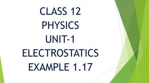 CLASS 12 PHYSICS UNIT-1 ELECTROSTATICS EXAMPLE 1.17