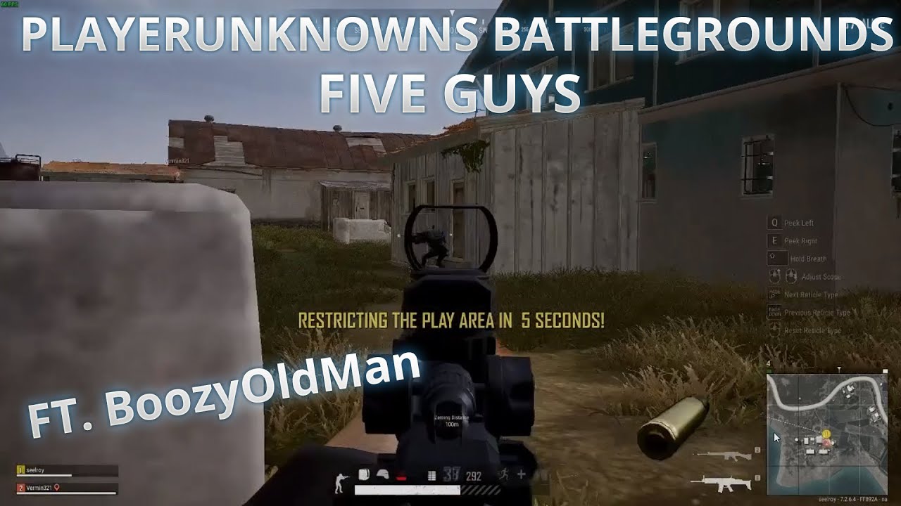 PUBG Gameplay - Five Guys ft. BoozyOldMan