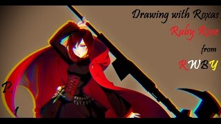 Drawing with Roxas / Ruby Rose from RWBY by Rooster teeth p. 1