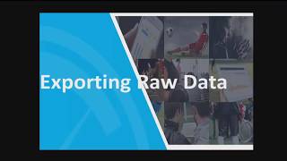 Exporting  Raw Data, Logs and Stats