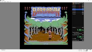 C64 Speedrun Barbarian: The Ultimate Warrior [1987]   World Record NTSC 4:22.93