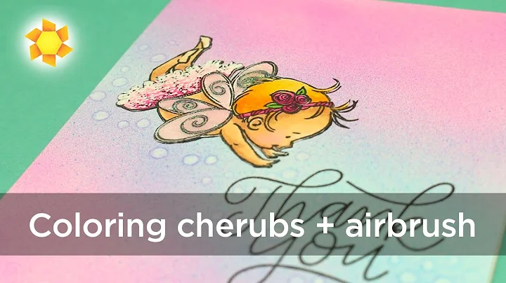 Coloring cherubs + airbrush background #thehumanrainbow