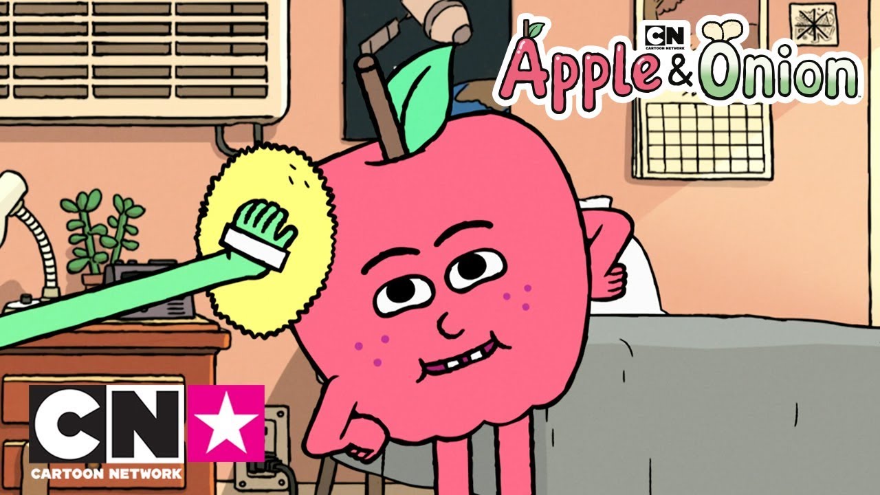 Apple og Onion Elevator + Pudser mit hoved 2 i 1 Dansk Cartoon