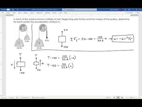 Dynamics 2nd Law Rectangular Coordinates Example 4