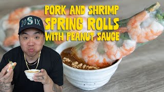 How to Make: Pork and Shrimp Spring Rolls with Peanut Sauce!