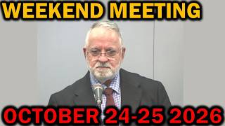 JW Weekend Meeting for october 24-25 2026