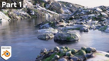 Rocky River Realistic Nature Animation - Part 1 (Blender Tutorial)