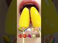 ASMR 🌽🌈☁️🍞🥯🍓🍅🍇🍈🐻 EMOJI FOOD 이모지 먹방 (sped up)