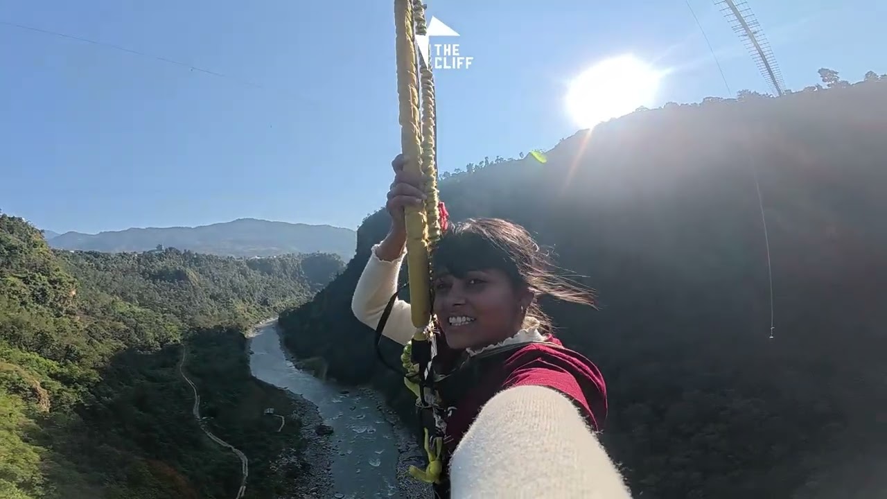 World's second highest bungy jump, Kusma, Parbat.  THE CLIFF  .  