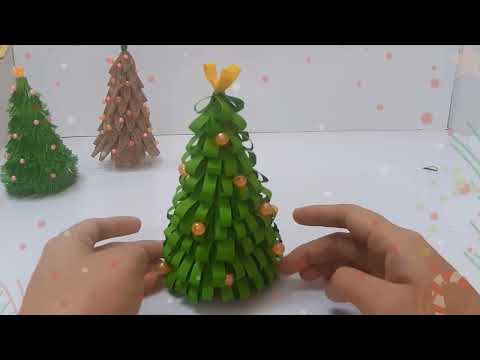 Video bìa carton|| trang trí noel bằng bìa / làm cây thông... - youtube