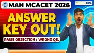 MAH MCA CET 2026 Answer Key OUT!!! Raise Objections | Wrong Questions