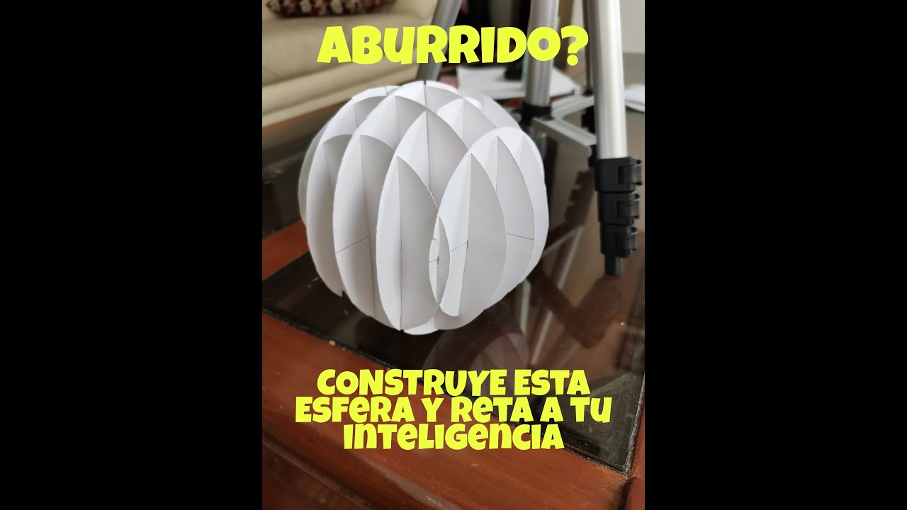 Aprende a hacer esta esfera de cartón - YouTube