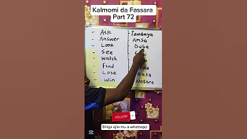 How To Say Ask Answer See Look In Hausa Language 