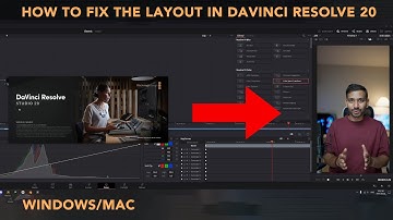 DaVinci Resolve 20 - Fix/Restore UI Layout