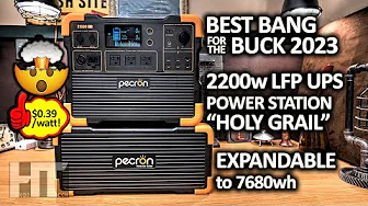 PECRON E1500LFP 2200w UPS LiFePO4 Modular Solar Power Generator Review