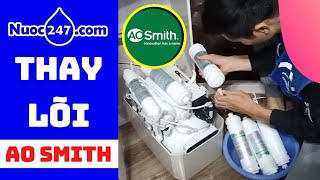Hướng dẫn thay lõi cho máy lọc nước AO Smith – 5 bước đơn giản