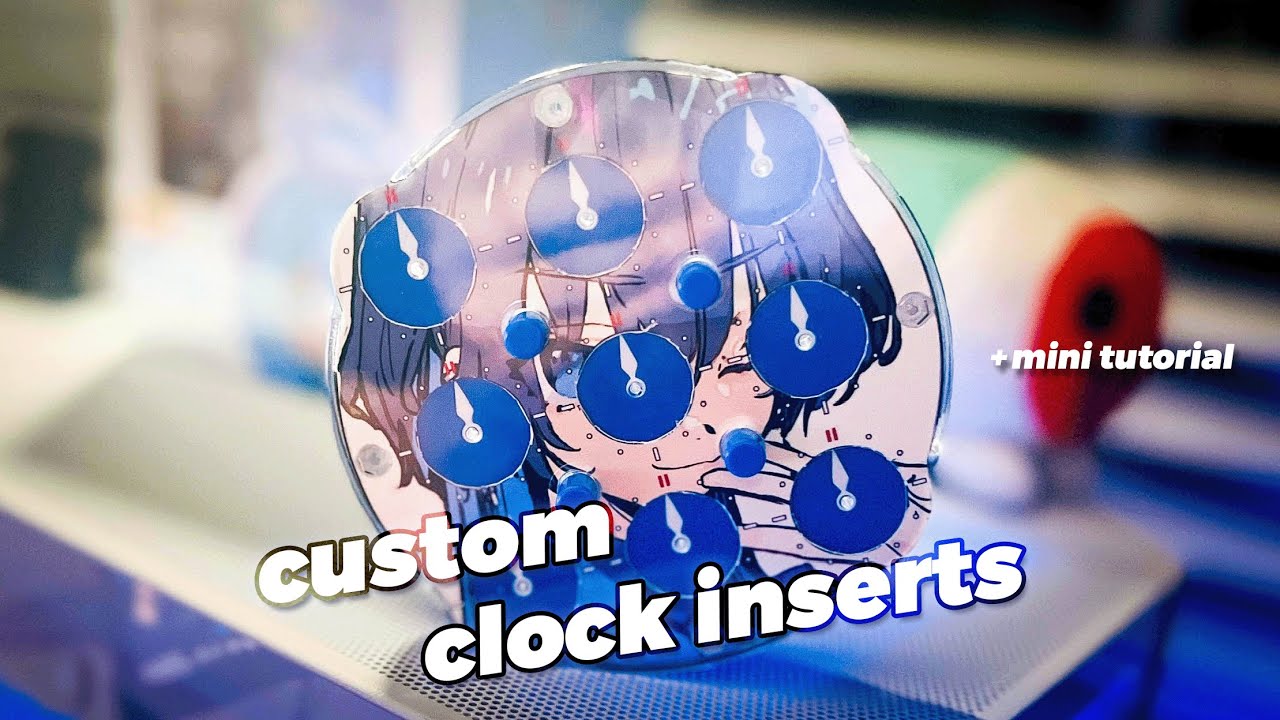 making my custom clock inserts (w/ mini tutorial) - YouTube