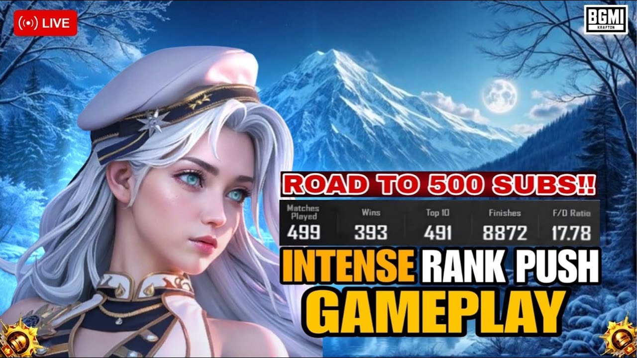 BGMI LIVE 🔴 ROAD TO 500 SUBS!! 🔥Boltz is live 