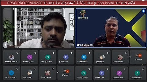 F2F SESSION  RPSC PROGRAMMER(LIVE) - GROUP - 5TH