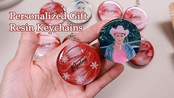 DIY Personalize Resin Keychains with Photos and Names | Handmade resin Art for Beginners