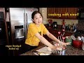 making vegan tteokguk (떡국) | cooking with nina